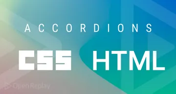 Creating Accordions with just HTML and CSS