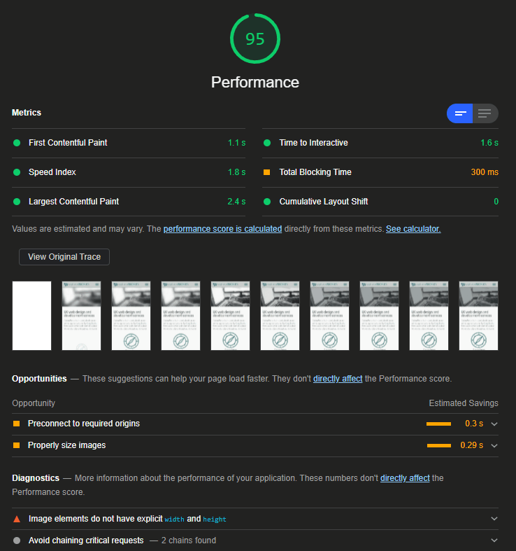 DevTools Lighthouse