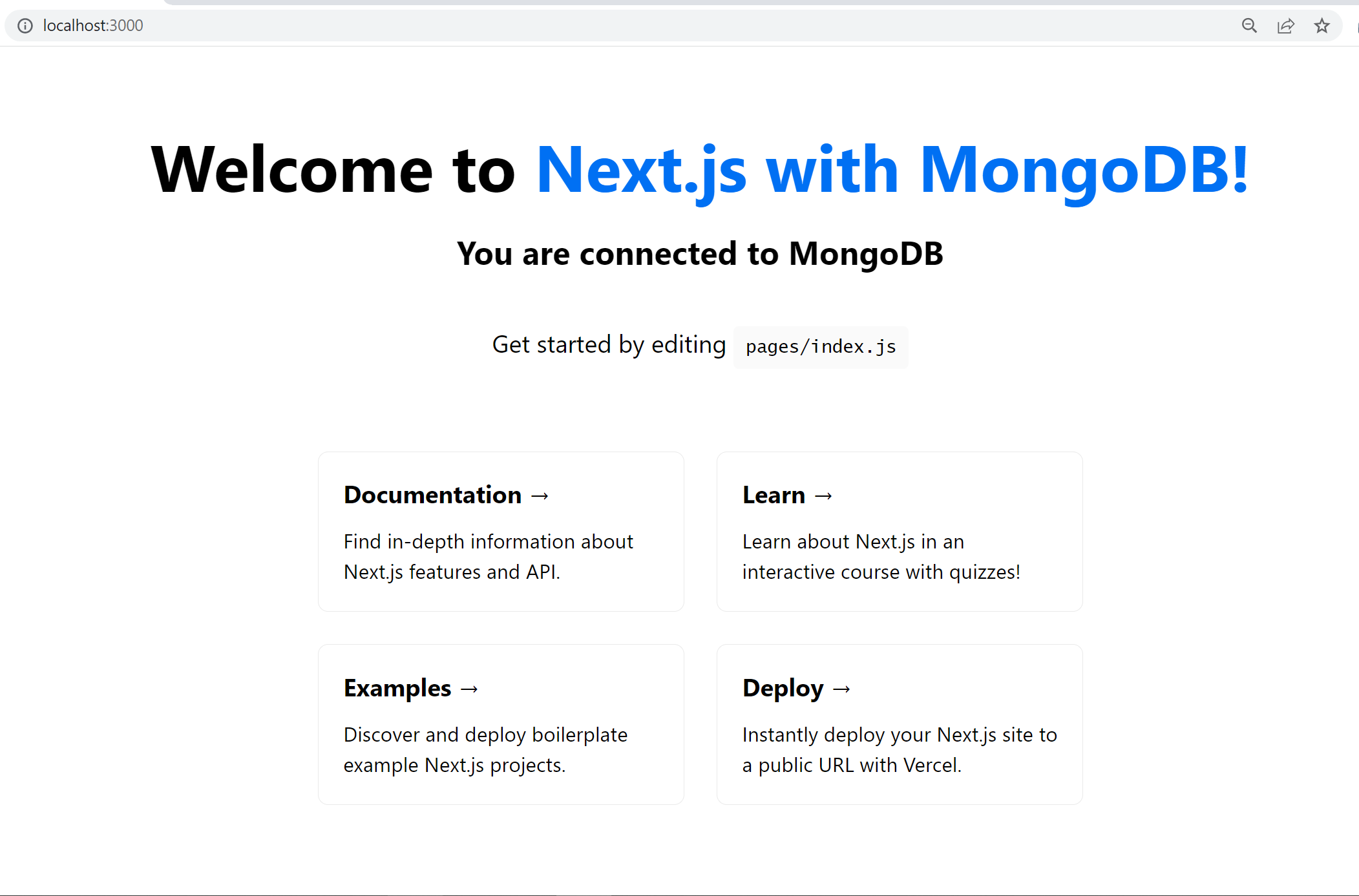 2 Connected MongoDB