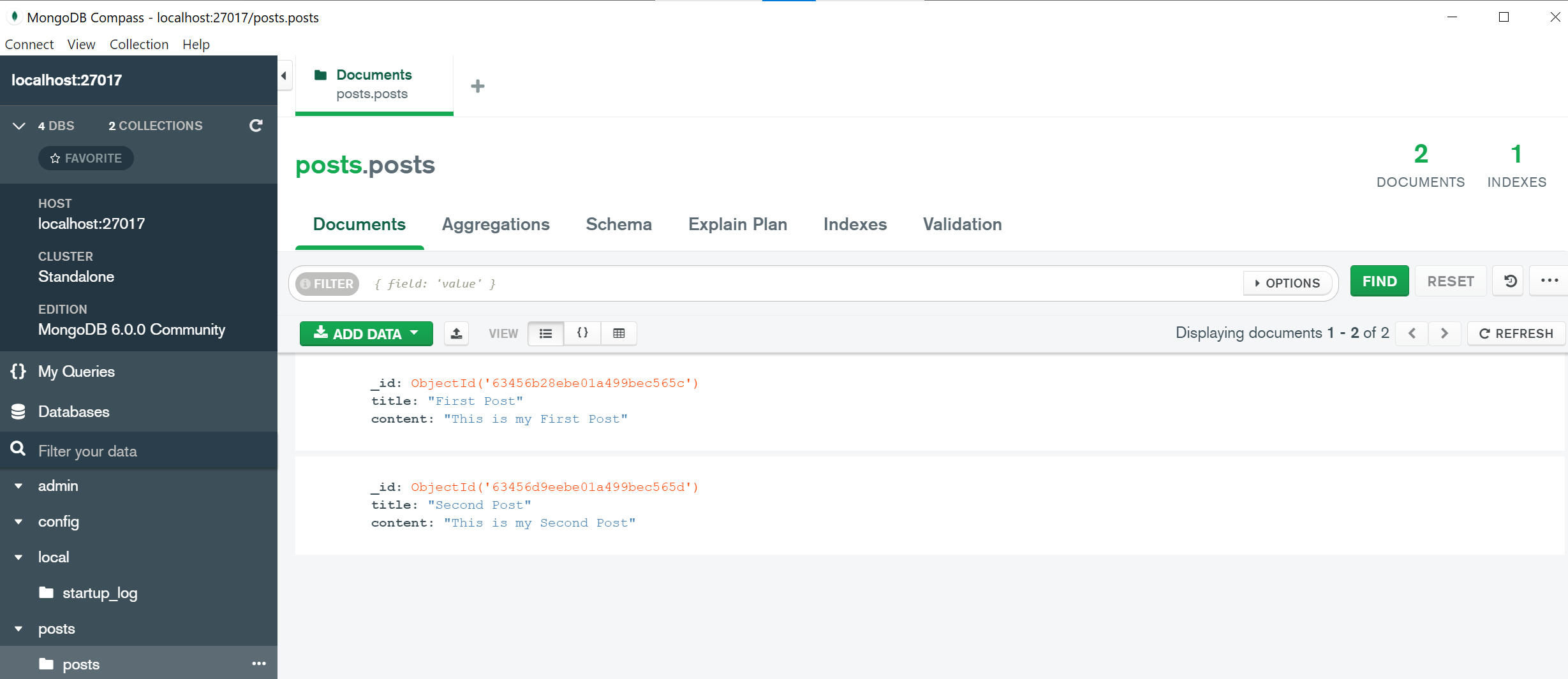 7 Adding data to MongoDB