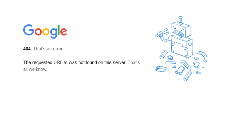 Google 404