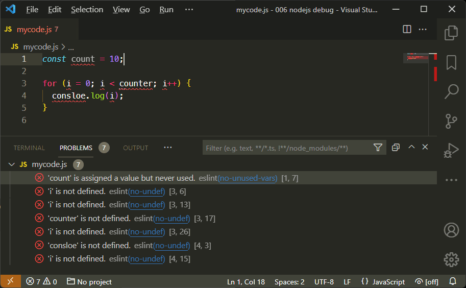 VS Code ESLint extension