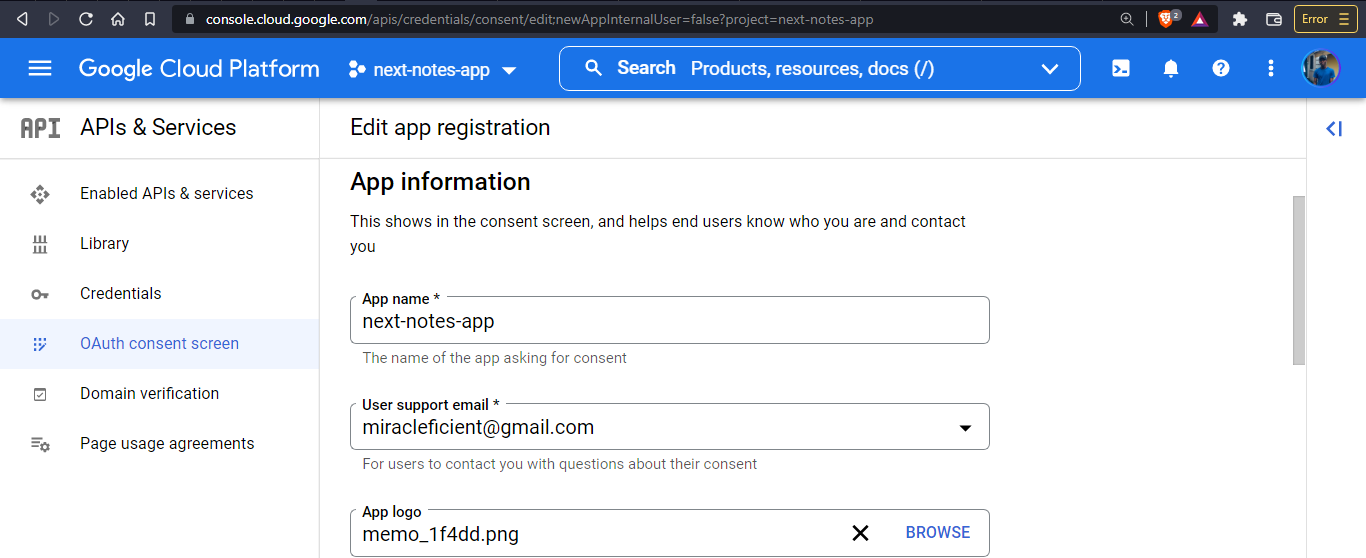 Add app information