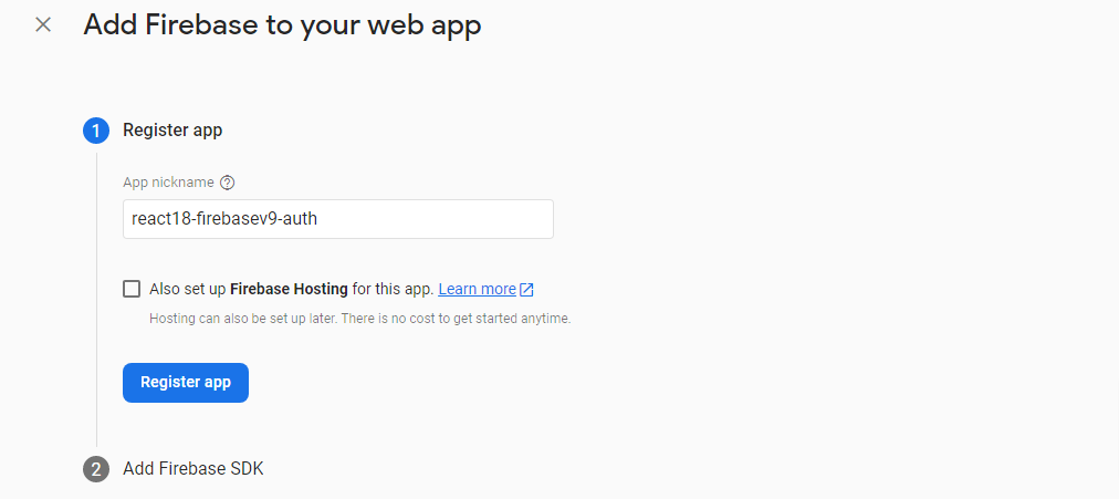 Registering the app