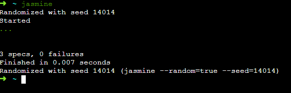 Additional jasmine test cases passed successfully