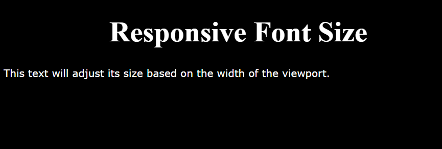 responsive font Size A
