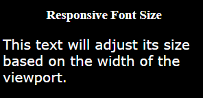 responsive font Size B