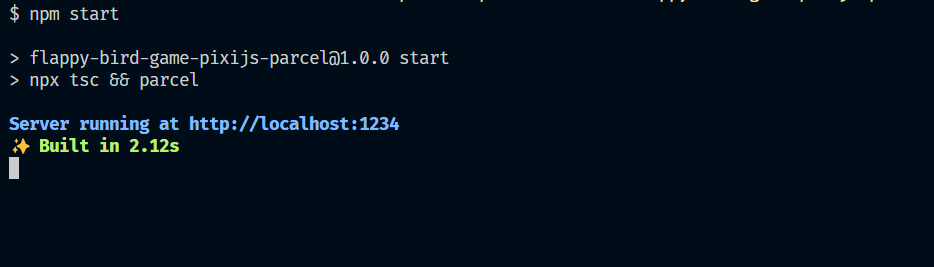 Application running on http://localhost:1234