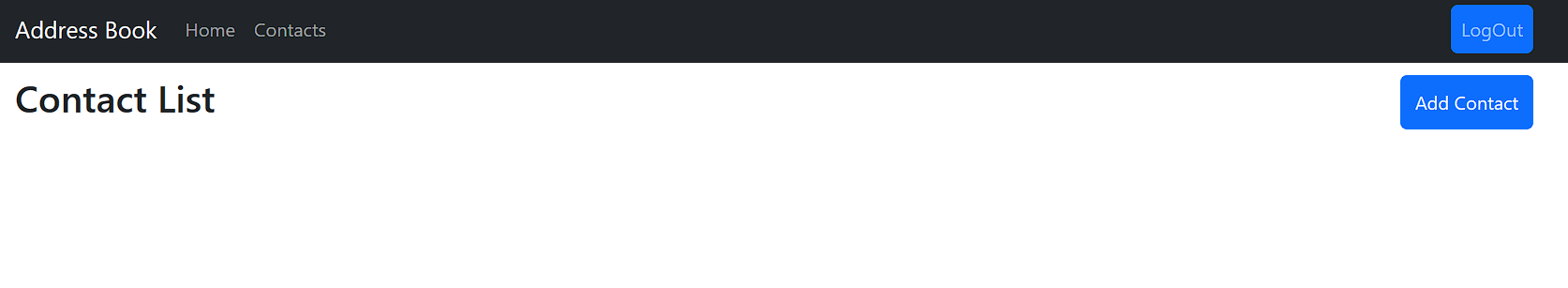 Contact Page Initial
