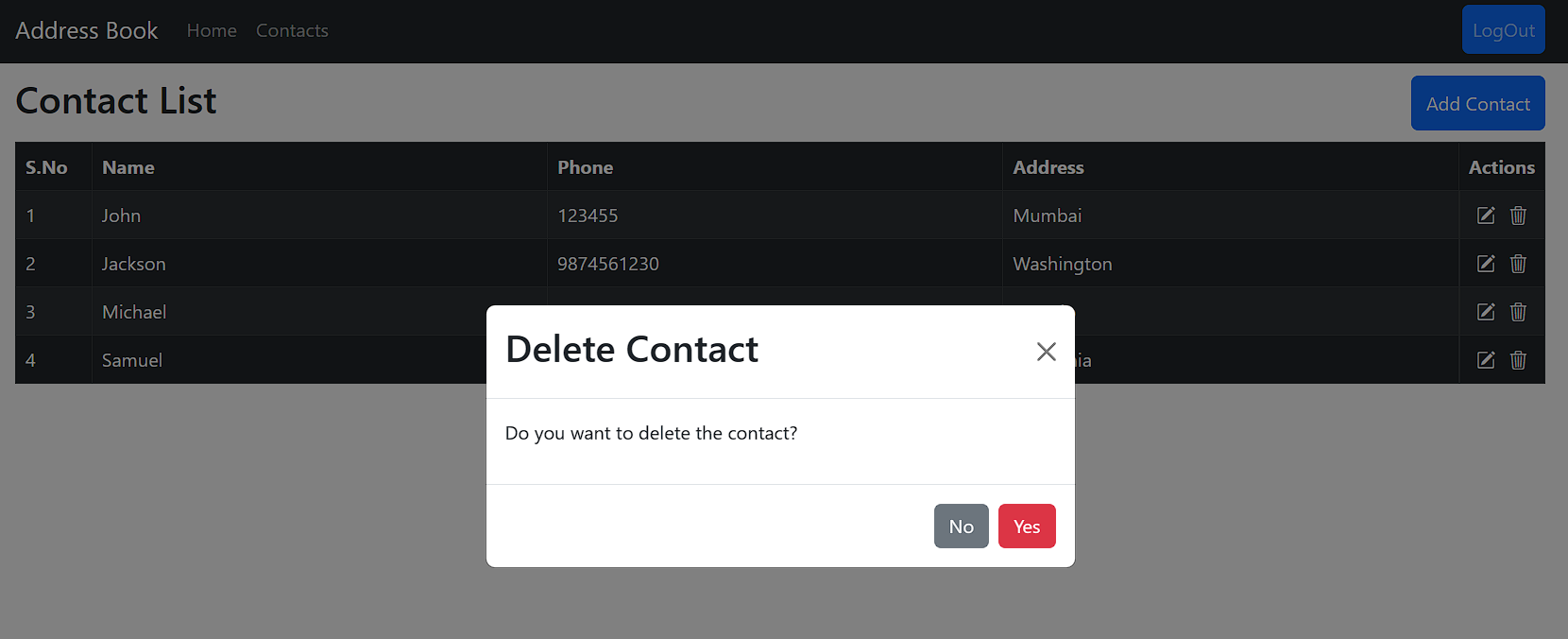 Delete Modal