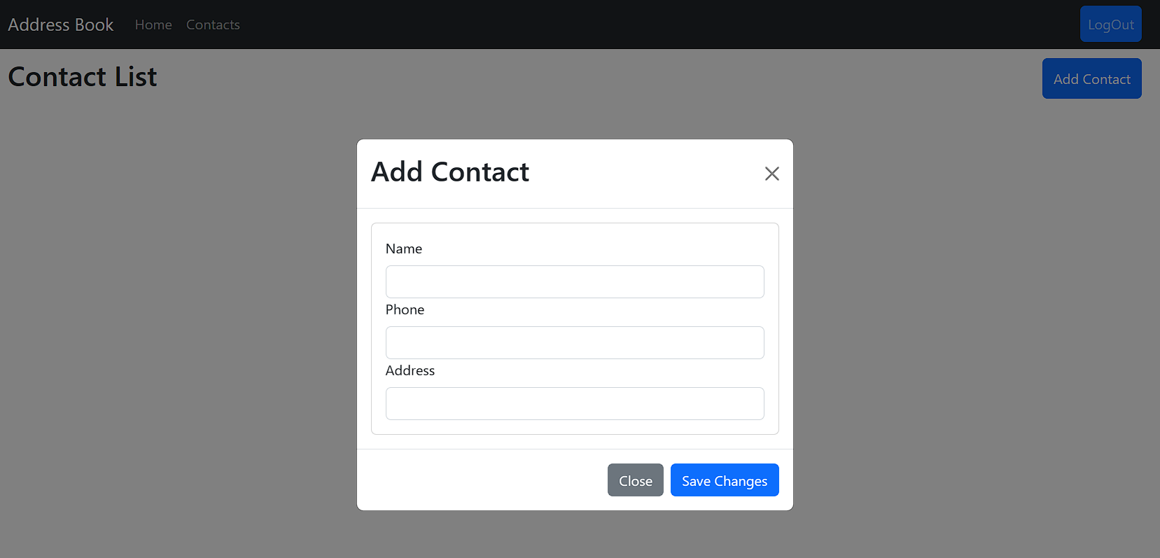 Add Contact Modal