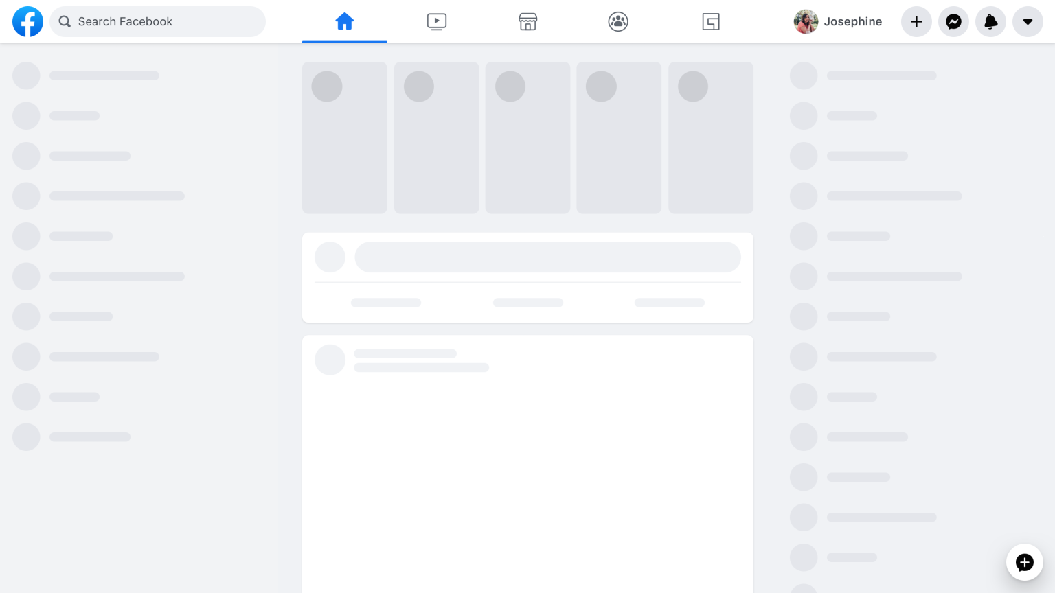 2 Facebook home feed loading state