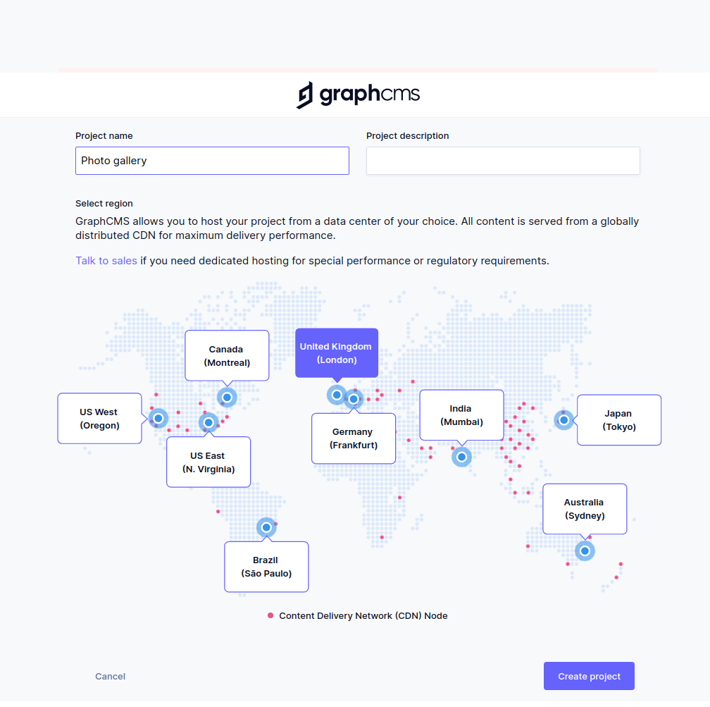 Creating a project