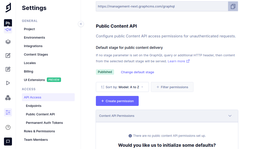 Setting permissions
