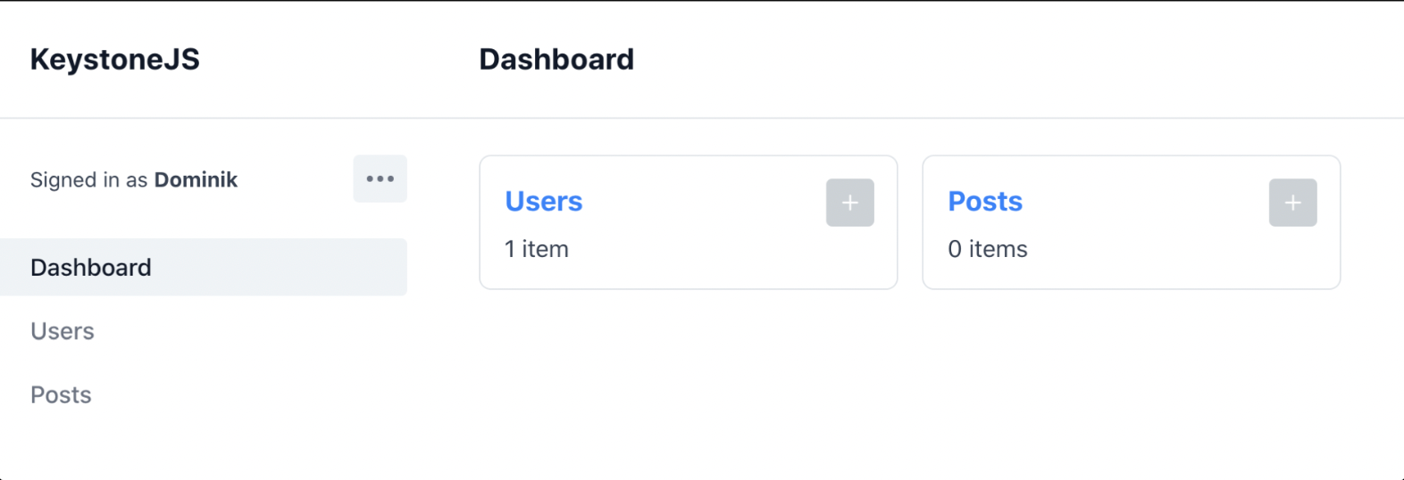 2 keystone admin dashboard