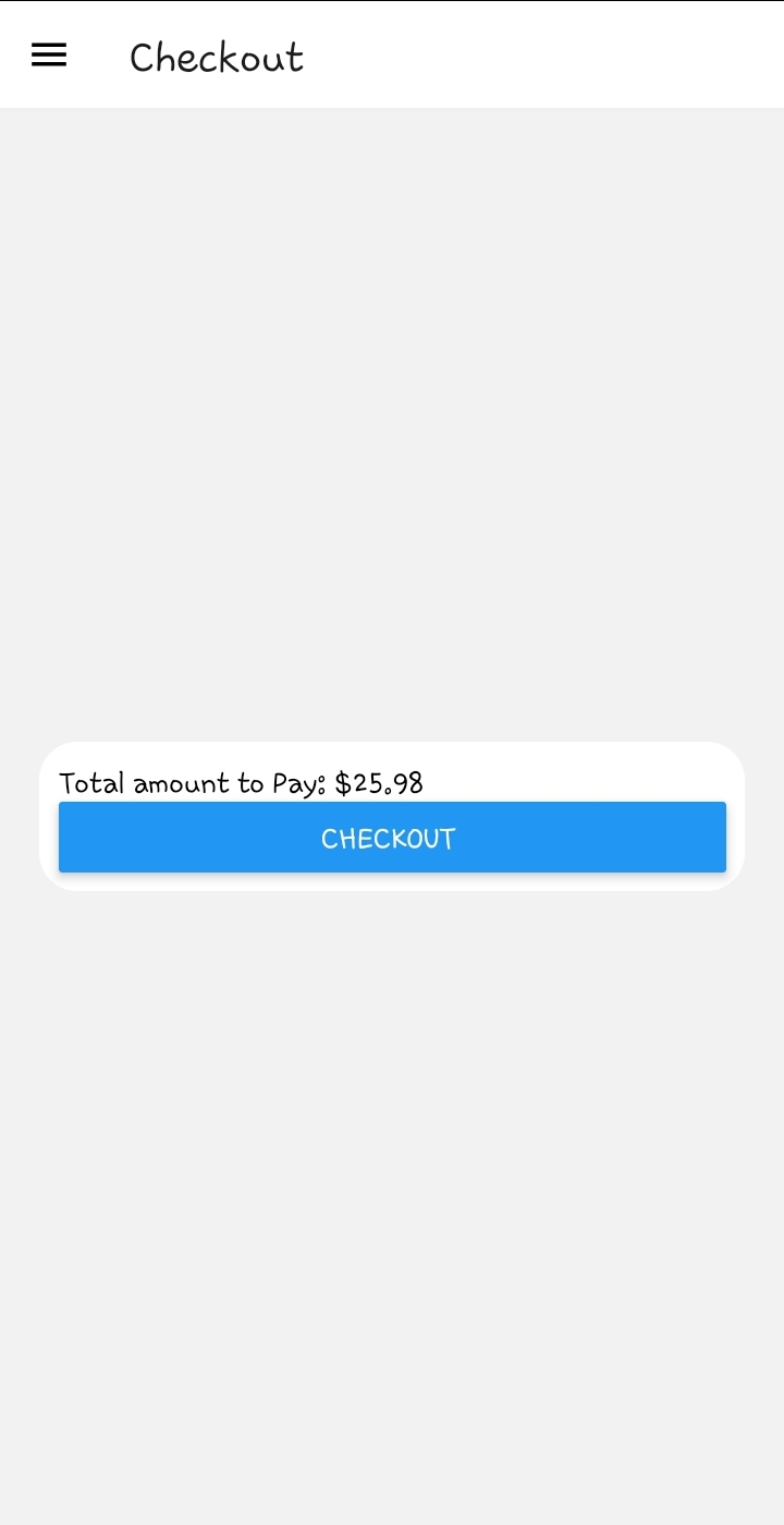 React Native checkout screen