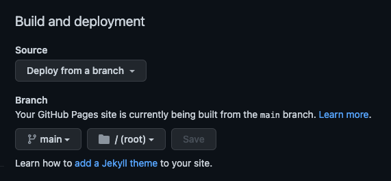Selecting branch and folder