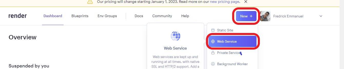New Web service