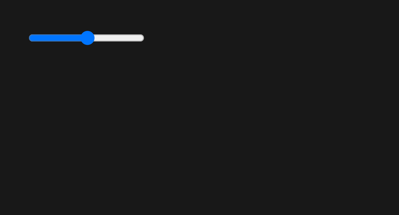 basic HTML range slider