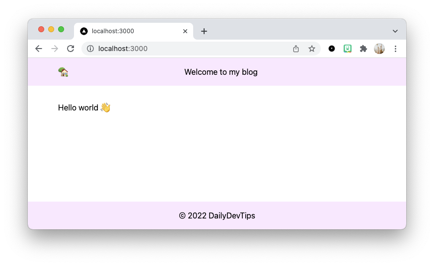 Basic Next.js layout