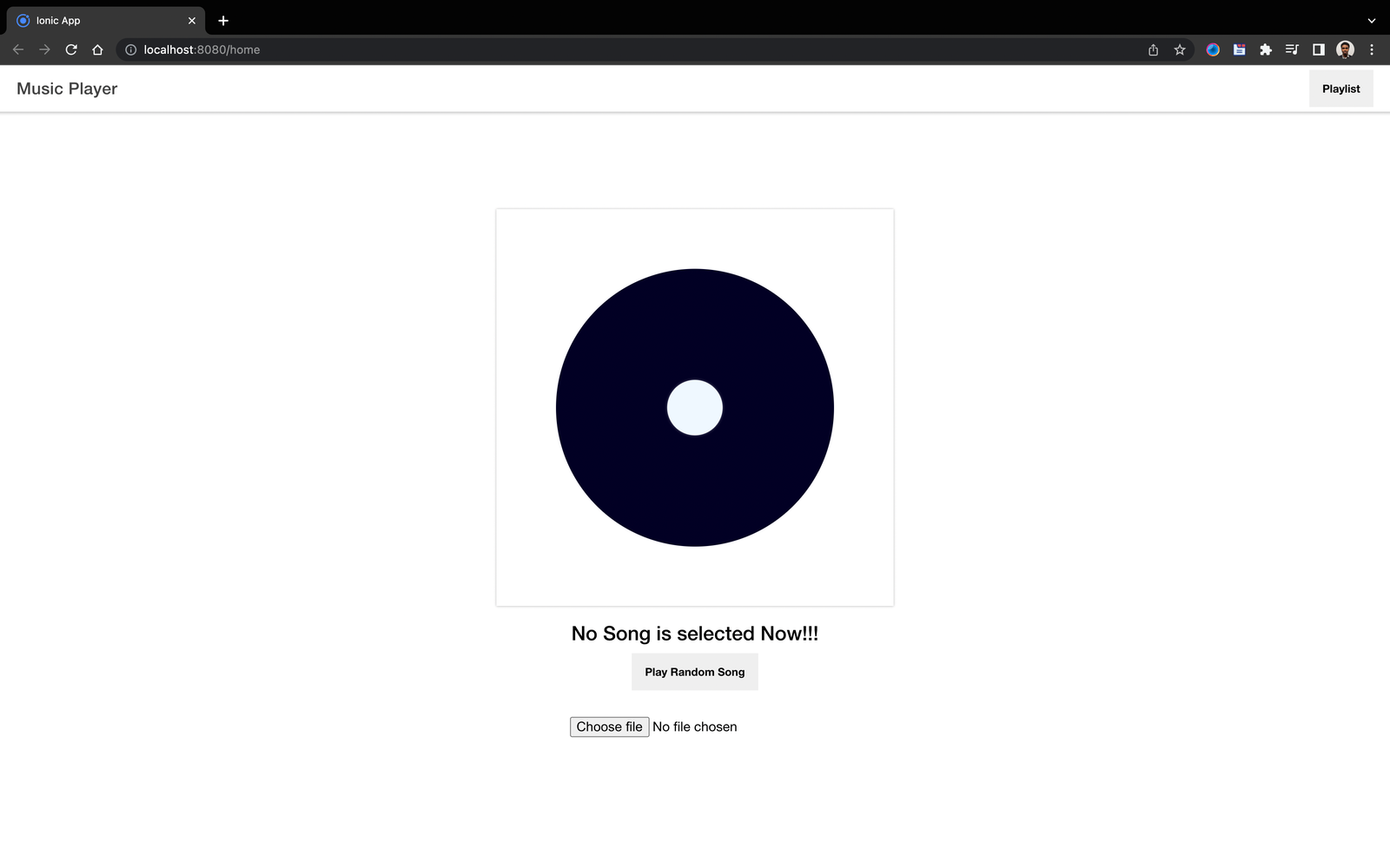 5 A screenshot of the working app