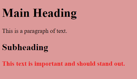 Typography web page display