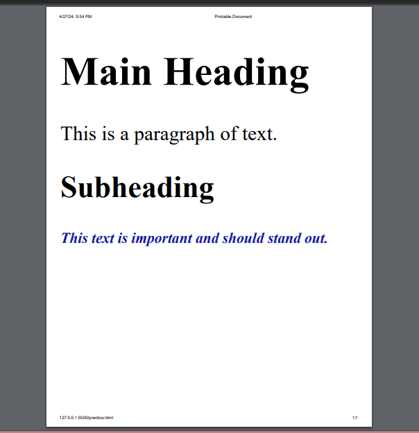 Typography for print