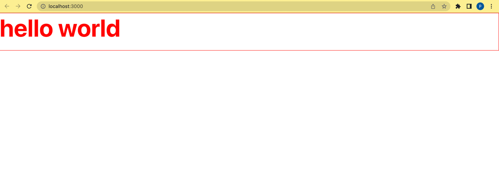2 output of code using the styled api in linaria