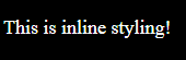 inline styling