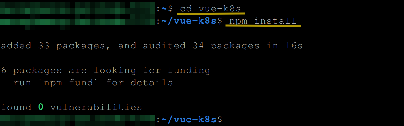 Going into the working directory and installing dependencies