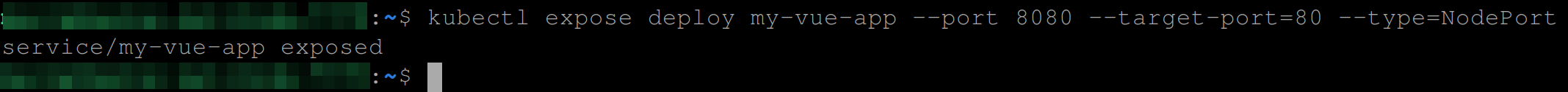 Viewing NodePort service for the my-vue-app deployment