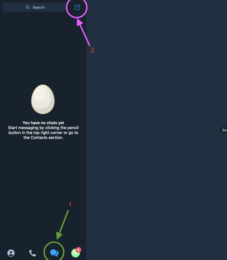 6 A screenshot showing the chat ions (button)