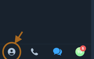 7 A screenshot showing the User button that is clicked
