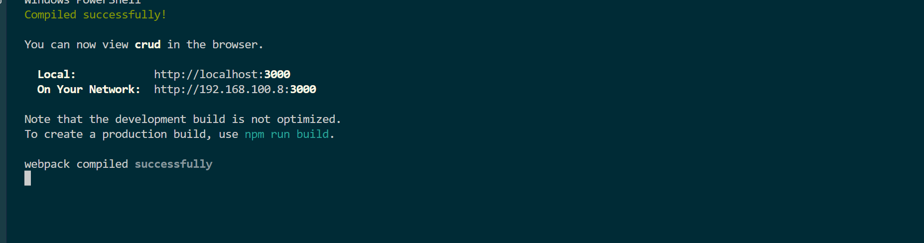 Run React app