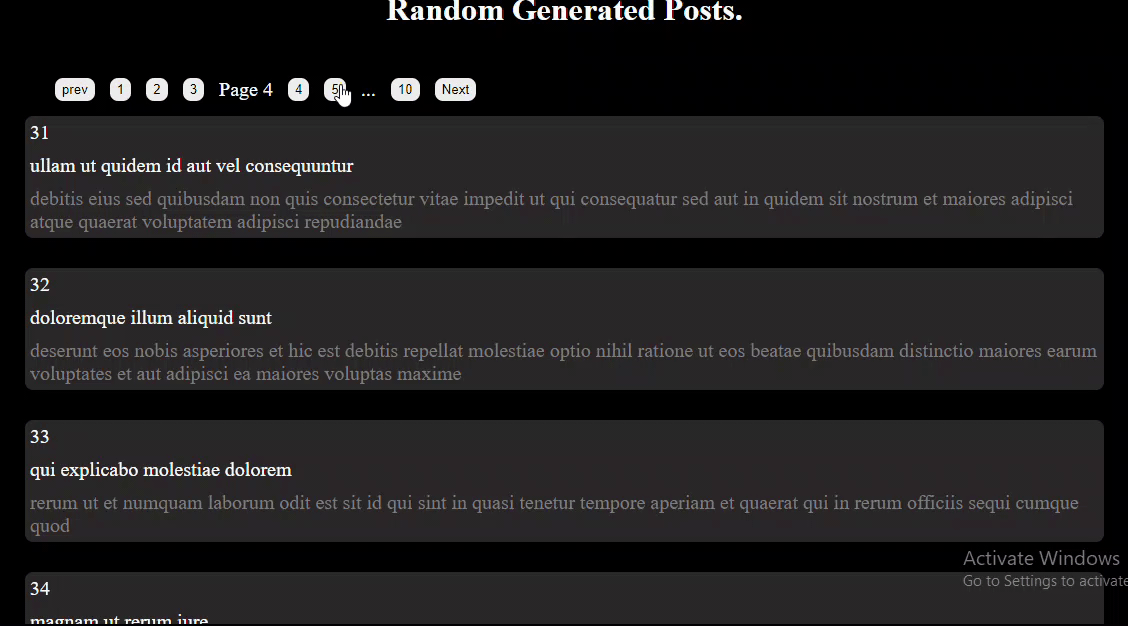 Posts Overview