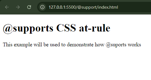not support