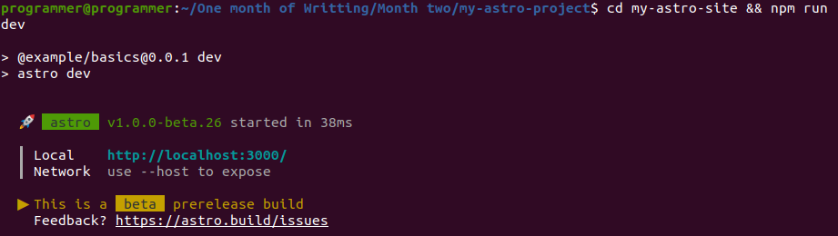 Running the basic code