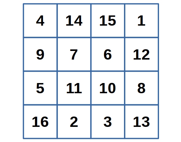 1 MAGIC SQUARE
