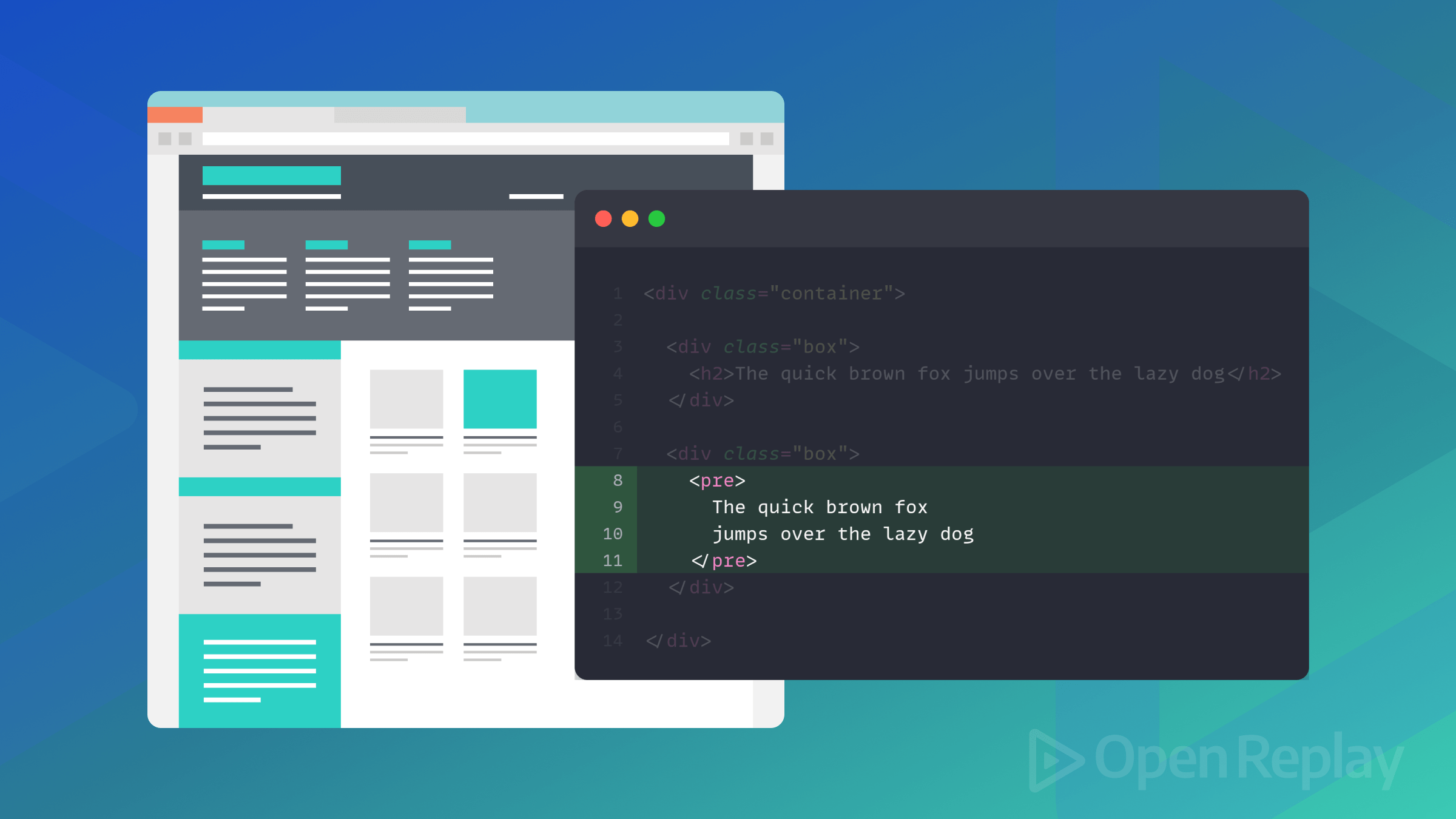 Write reusable blocks of code and use them elsewhere
