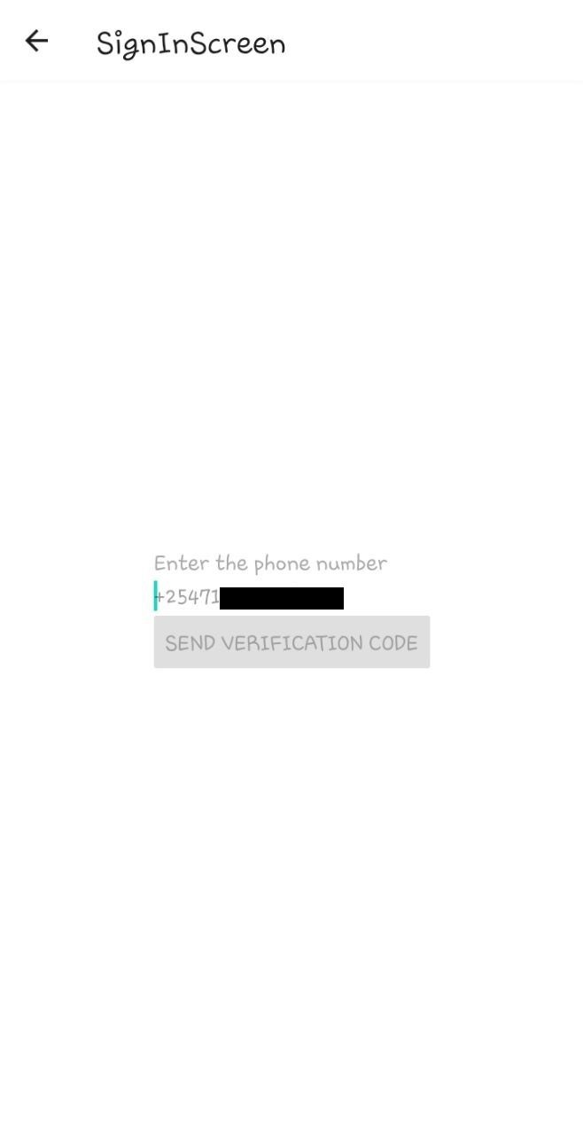 Firebase verification code