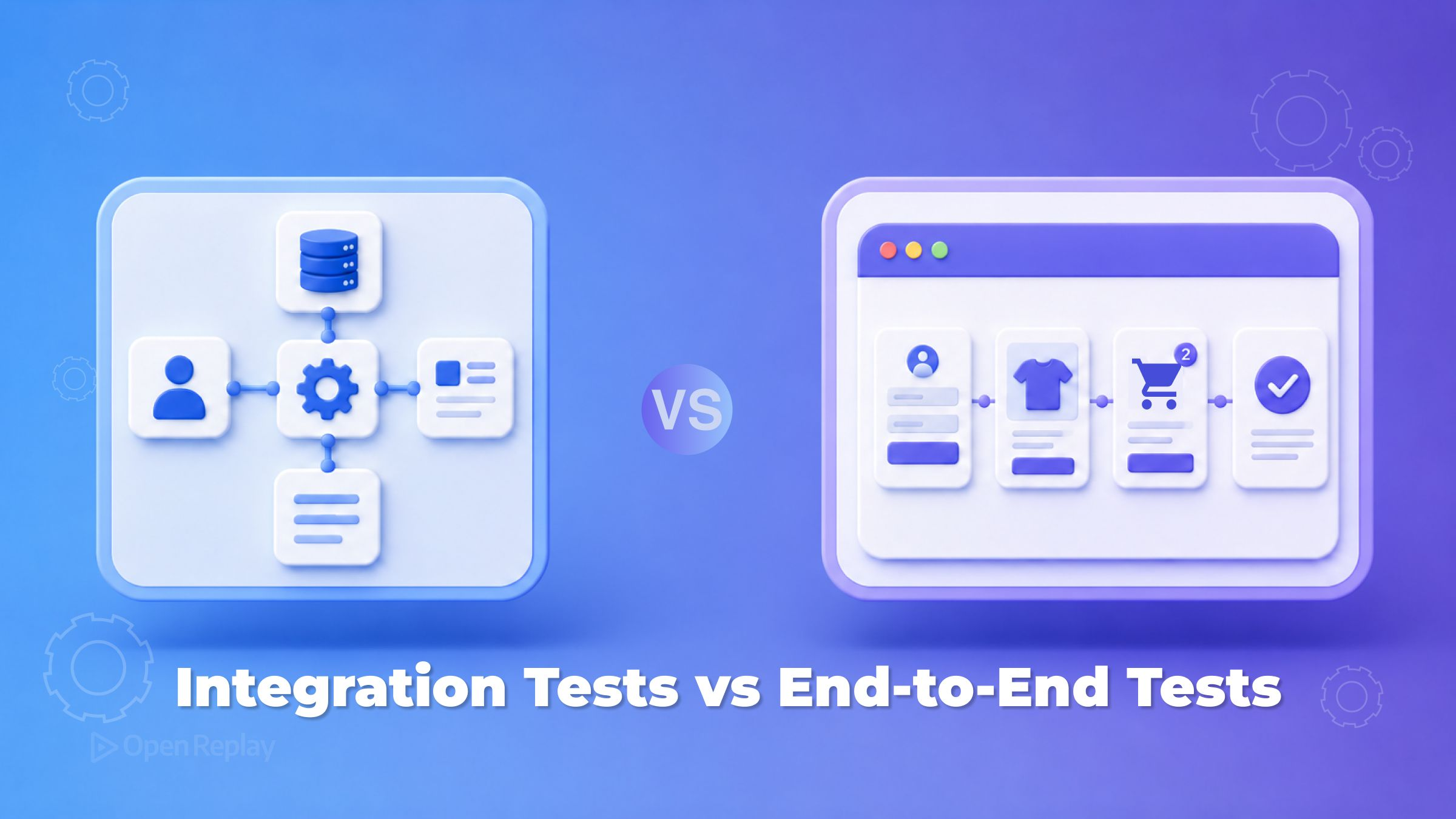 Integration tests vs end-to-end tests for web apps: clear definitions, JS tools, and when to use Vitest, MSW, Playwright, or Cypress.