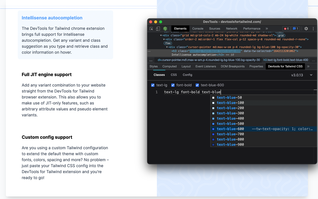 output alt="Tailwind devtools"