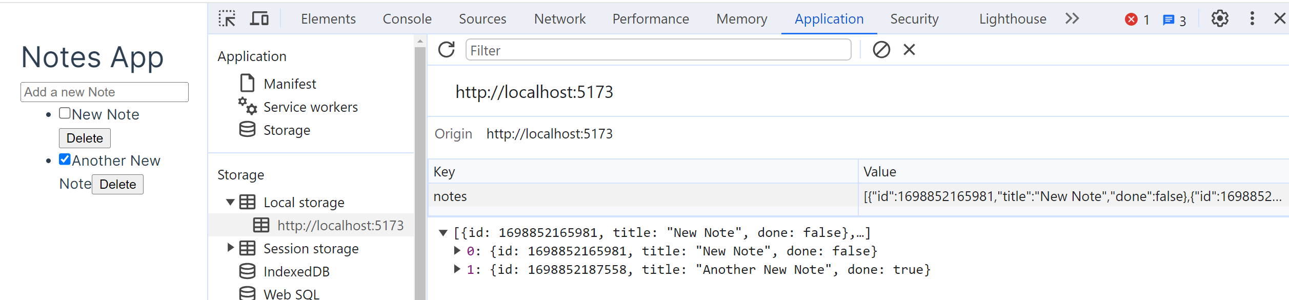 LocalStorage key-value