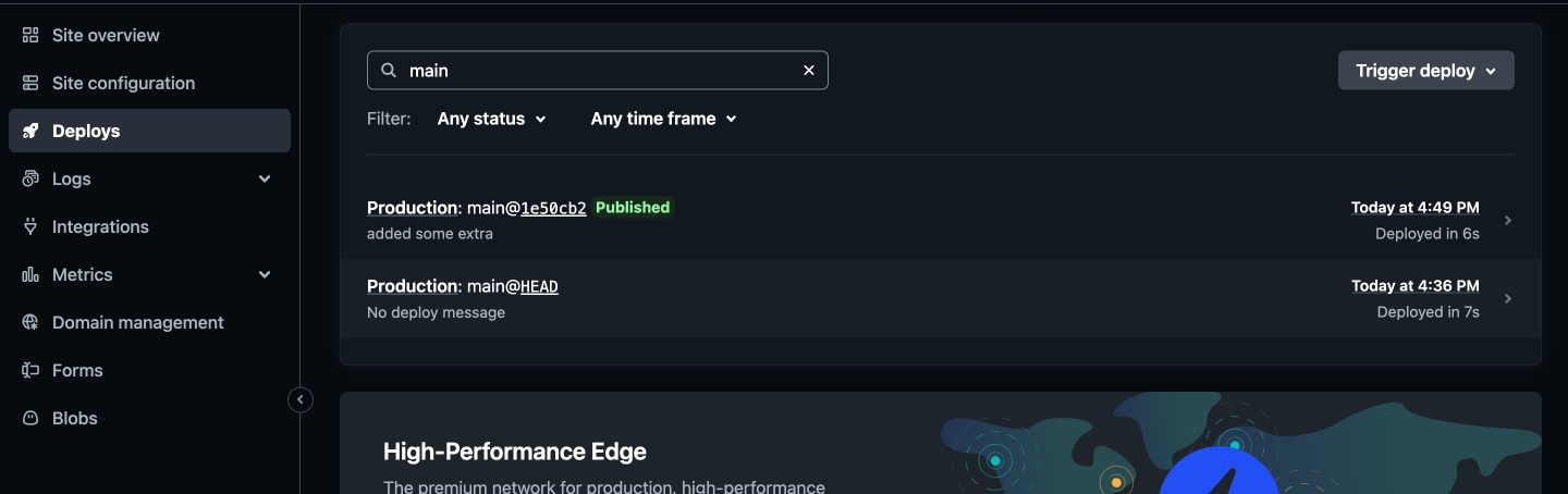 Automated deployment on Netlify