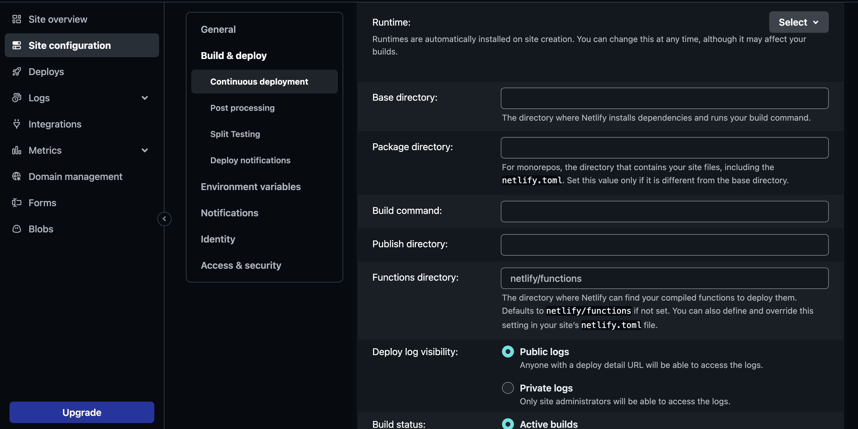 Customizing build commands on Netlify