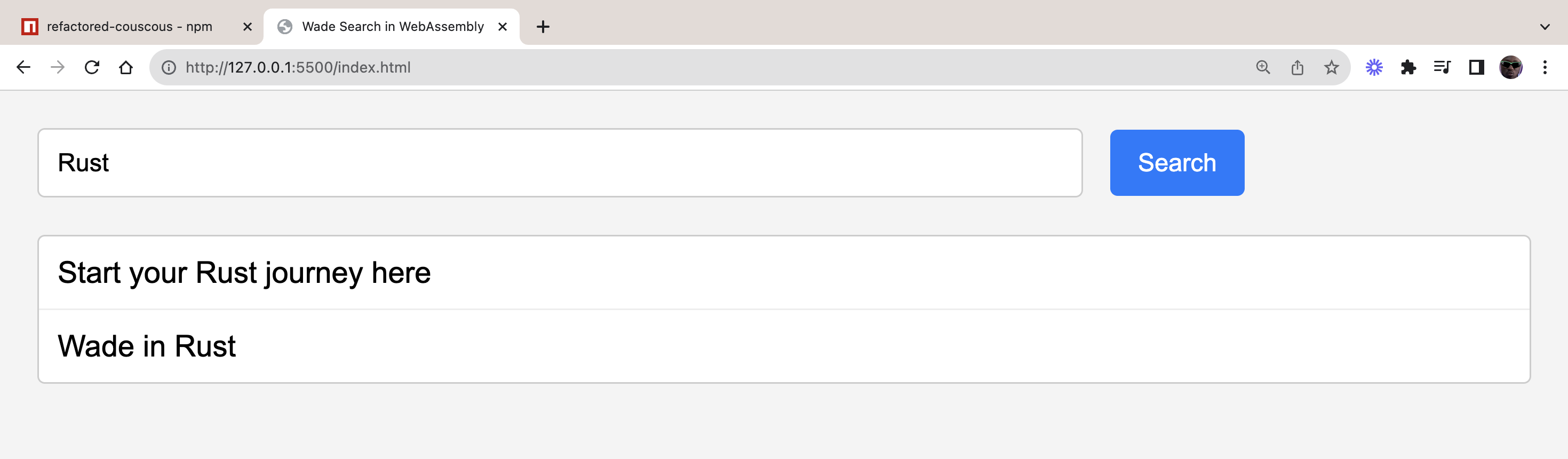 web result