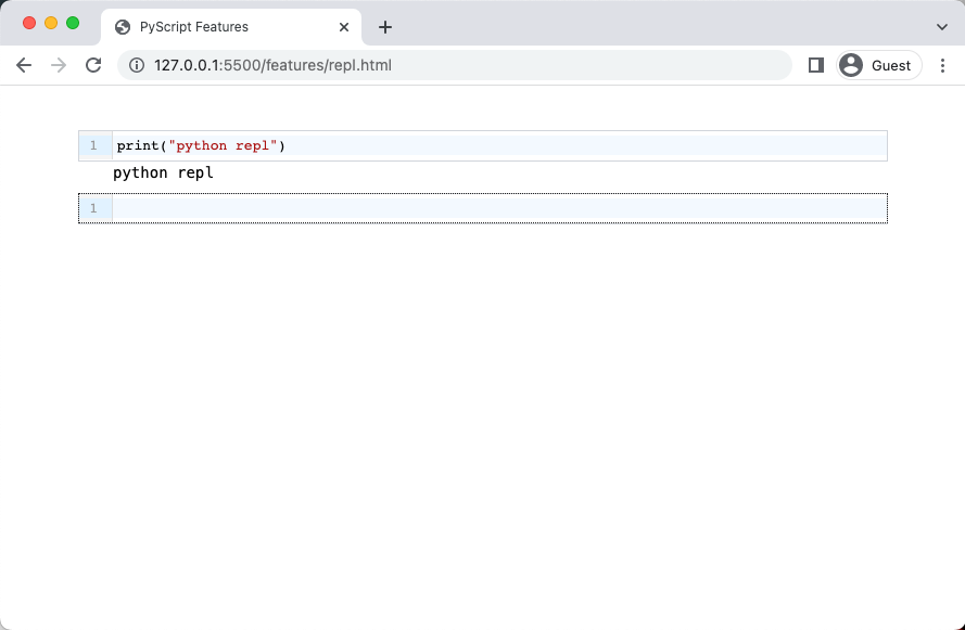 3. Python repl