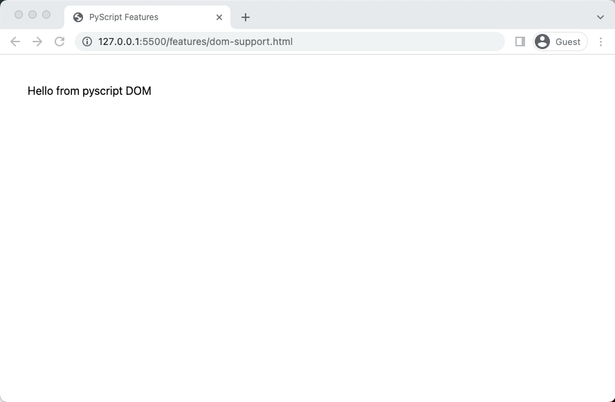4.PyScript DOM support