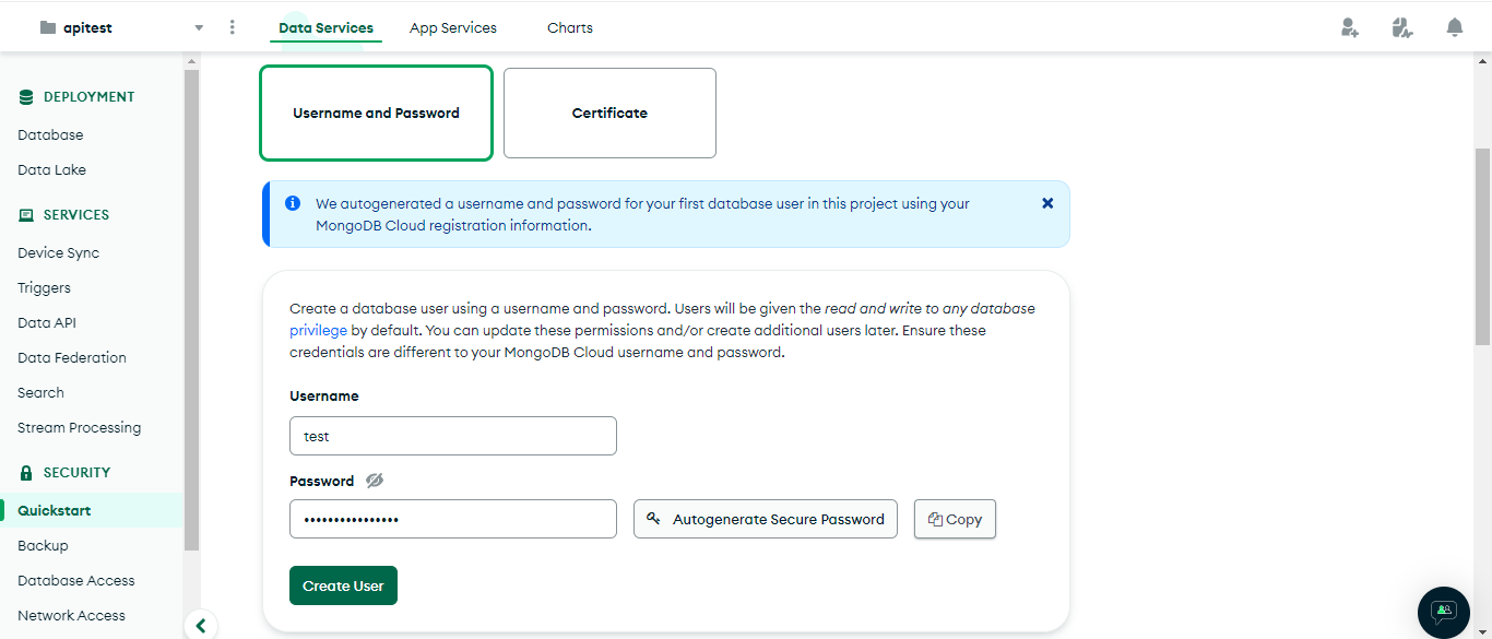 Creating an admin
