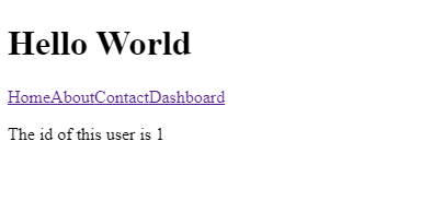 Route with parameters
